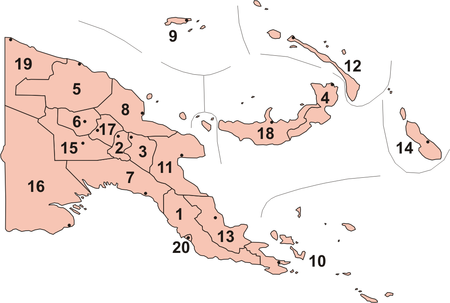 Papua new guinea provinces (numbers).png
